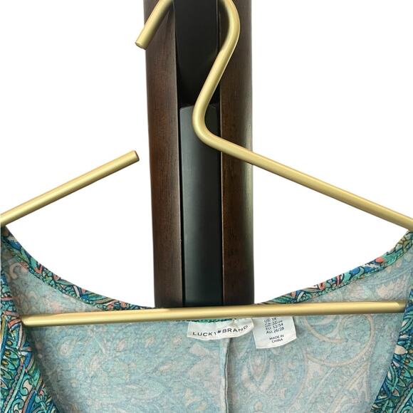 Lucky Brand Sleeveless Teal Paisley Midi Dress Women’s 3X Boho Festival Capsule - Picture 6 of 7